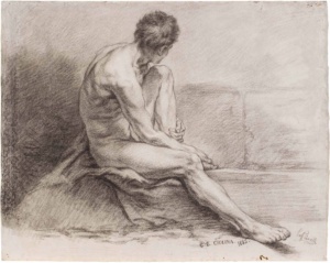Giovanni Battista Ciolina, Studio accademico di nudo maschil...