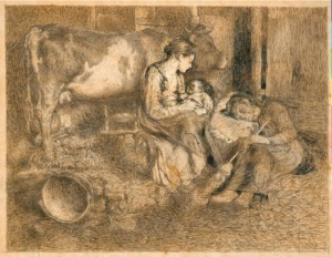 Giovanni Battista Ciolina, Studio per Il filo spezzato, 1896...