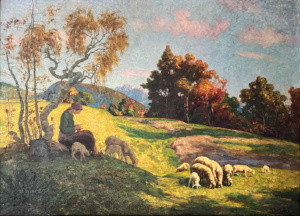 Pastorella con pecore al Ranton
